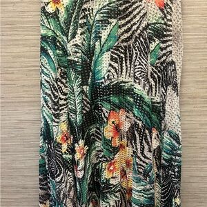 Avenue Striped Mesh Skirt with Multicolor Accents